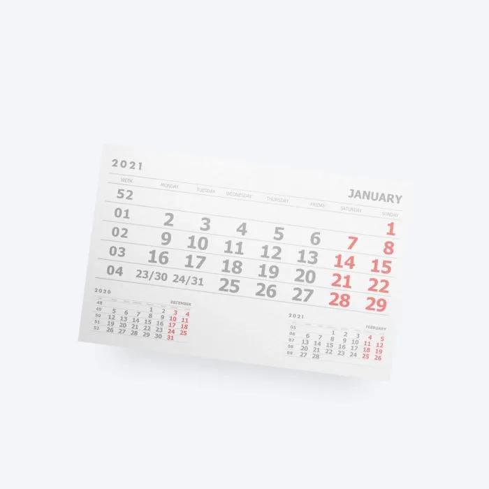 kalendaria do kalendarzy trójdzielnych druk online